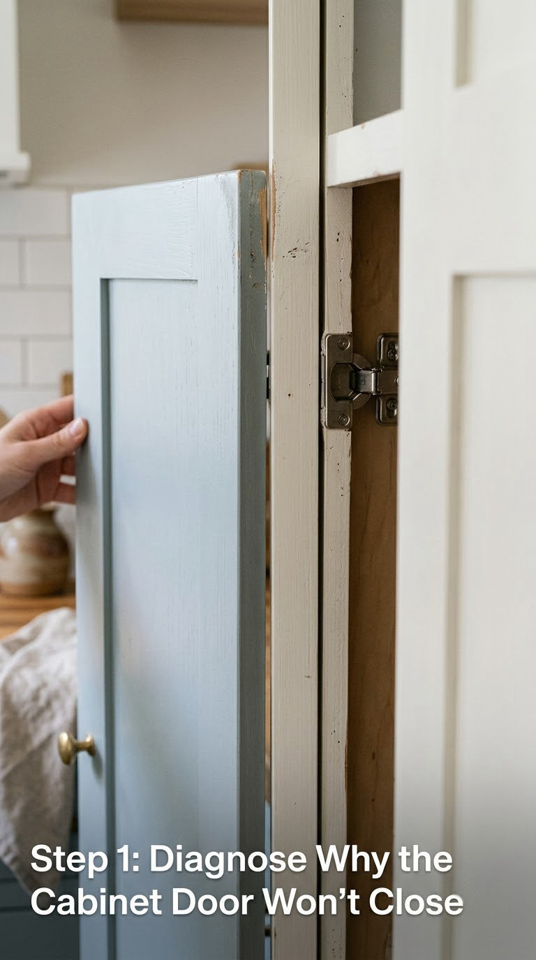 Step 1: Diagnose Why the Cabinet Door Won't Close