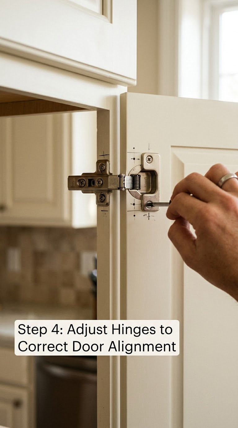 Step 4: Adjust Hinges to Correct Door Alignment