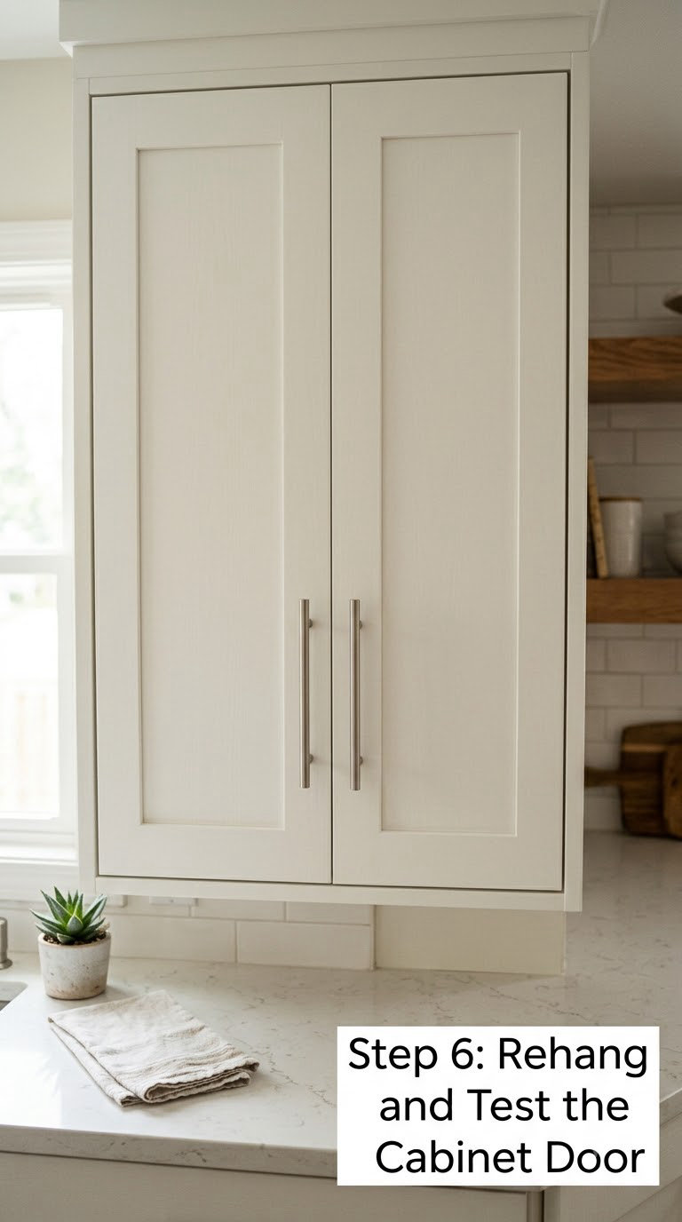 Step 6: Rehang and Test the Cabinet Door