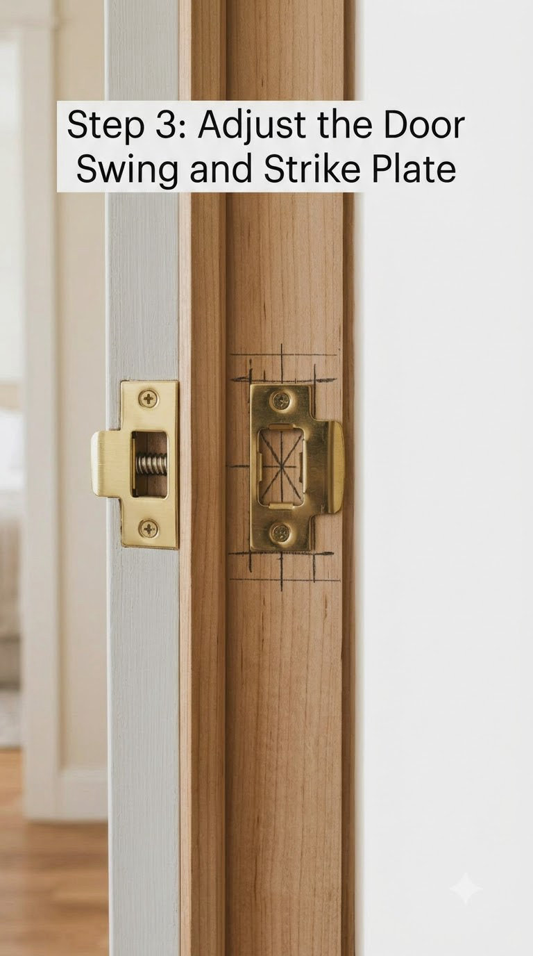 Step 3: Adjust the Door Swing and Strike Plate