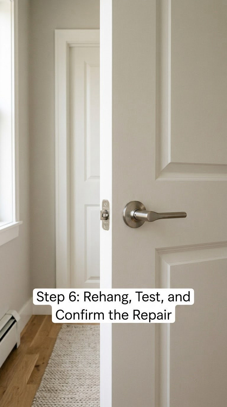 Step 6: Rehang, Test, and Confirm the Repair