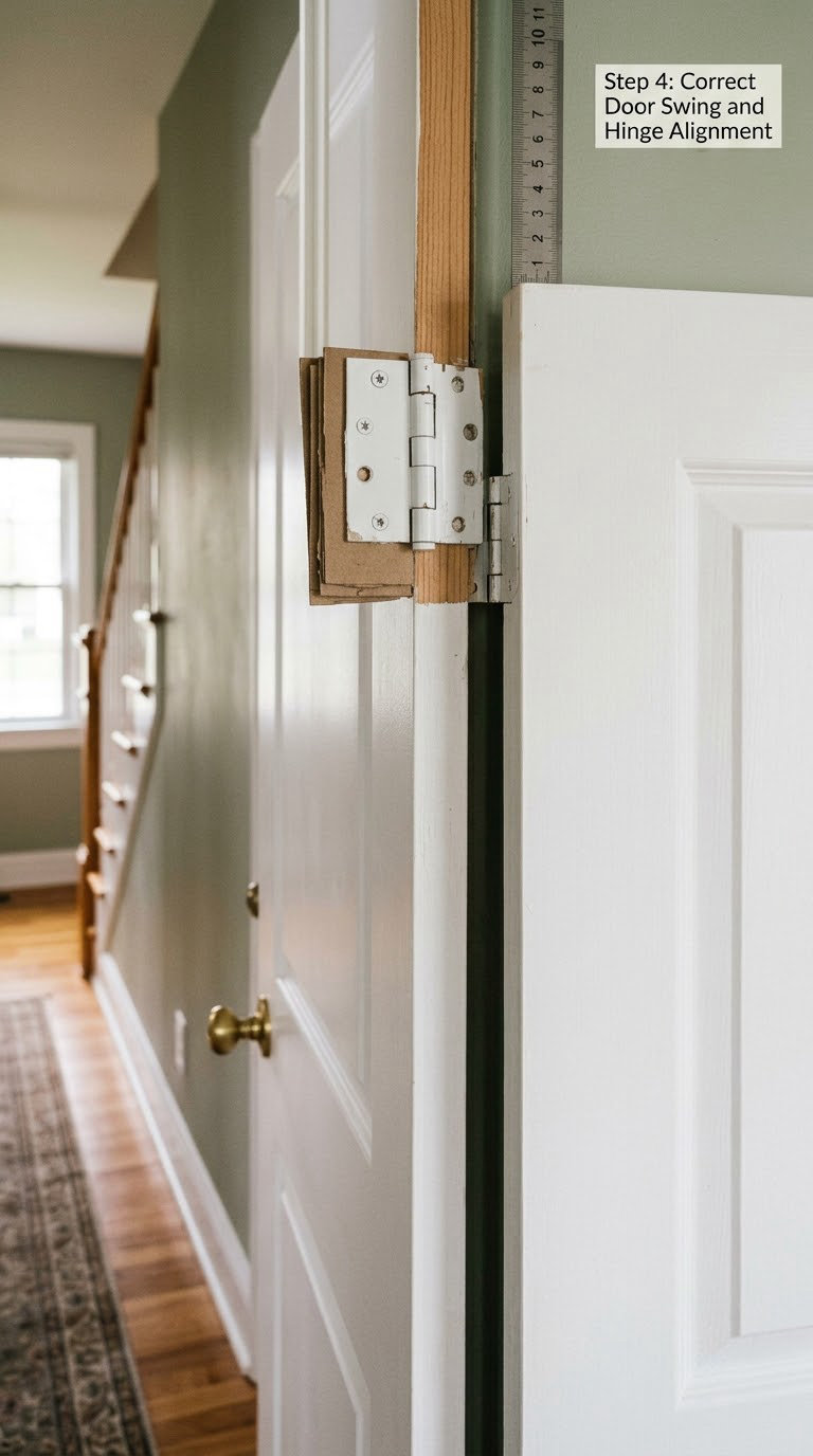Step 4: Correct Door Swing and Hinge Alignment