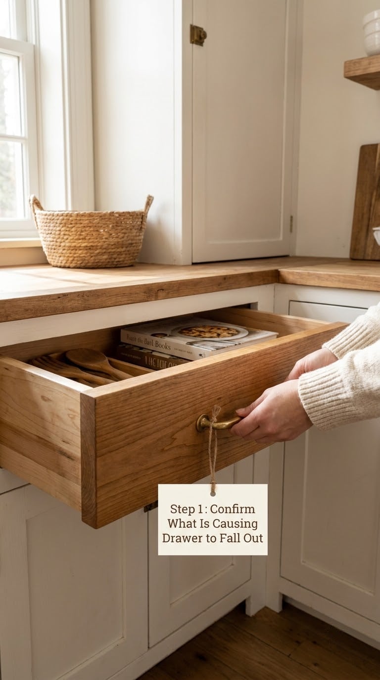 Step 1: Confirm What Is Causing the Drawer to Fall Out