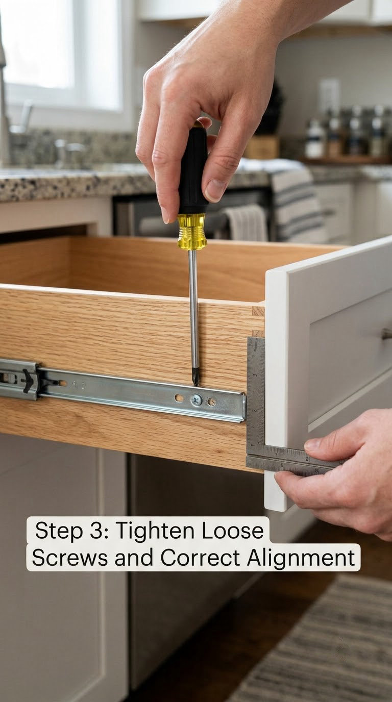 Step 3: Tighten Loose Screws and Correct Alignment