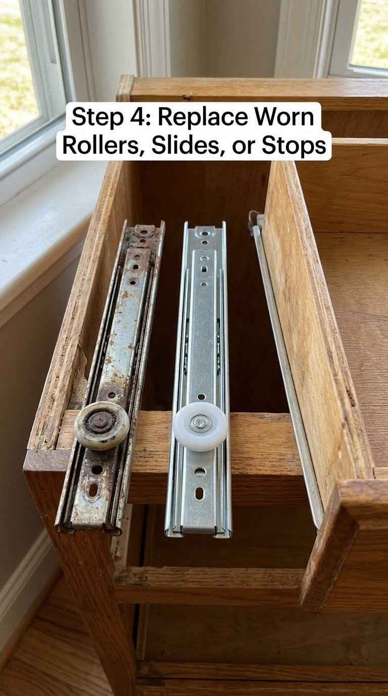 Step 4: Replace Worn Rollers, Slides, or Stops