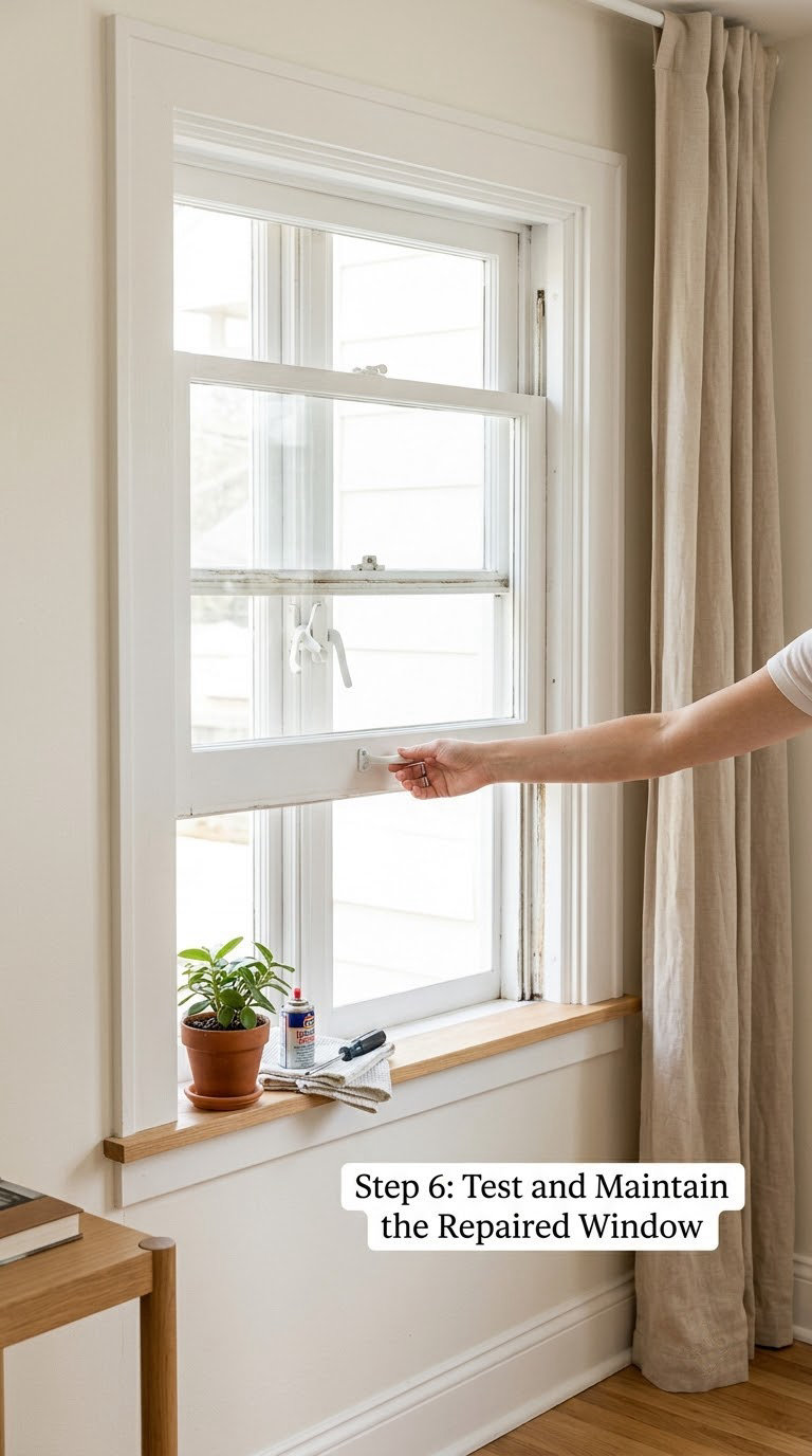 Step 6: Test and Maintain the Repaired Window