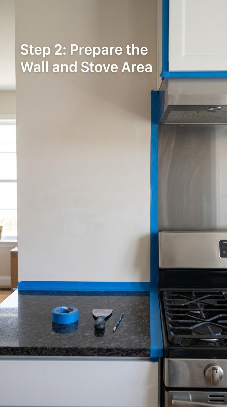 Step 2: Prepare the Wall and Stove Area