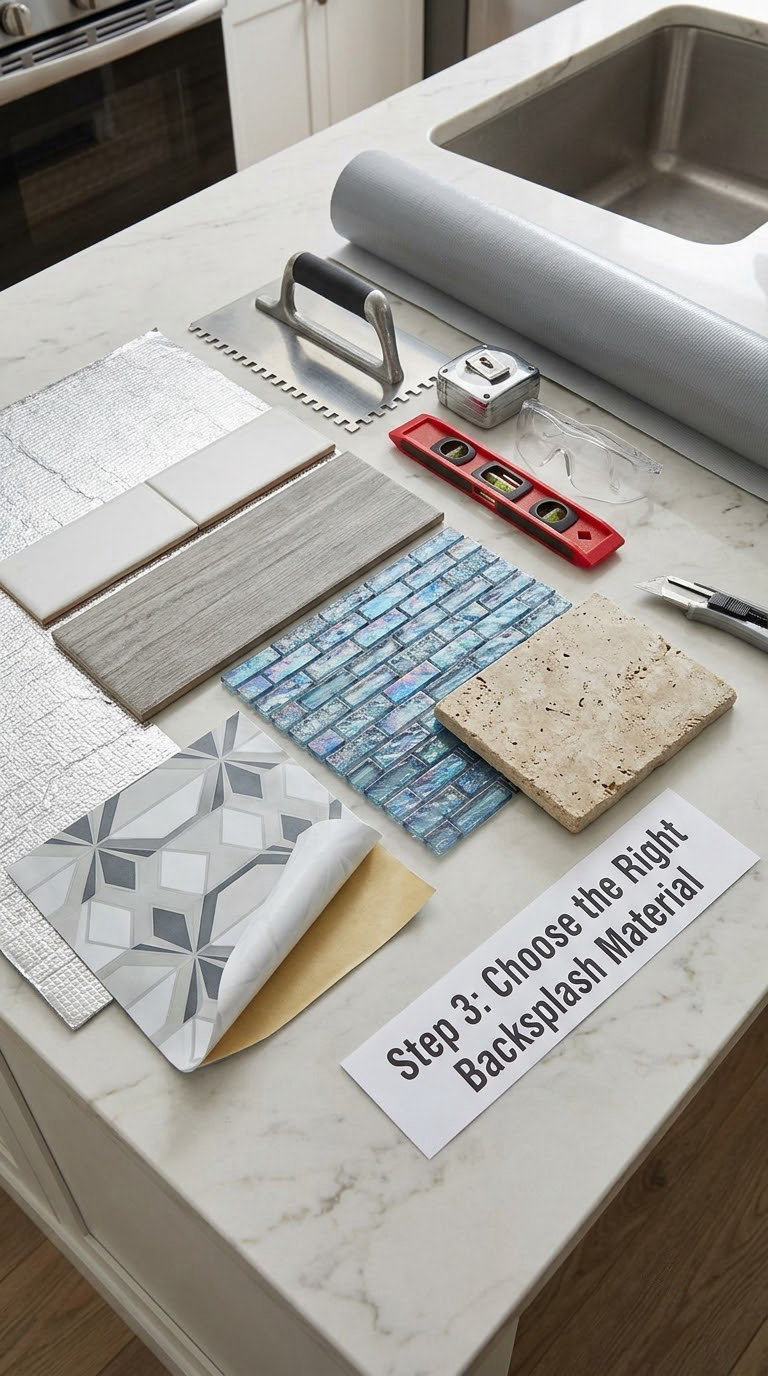 Step 3: Choose the Right Backsplash Material