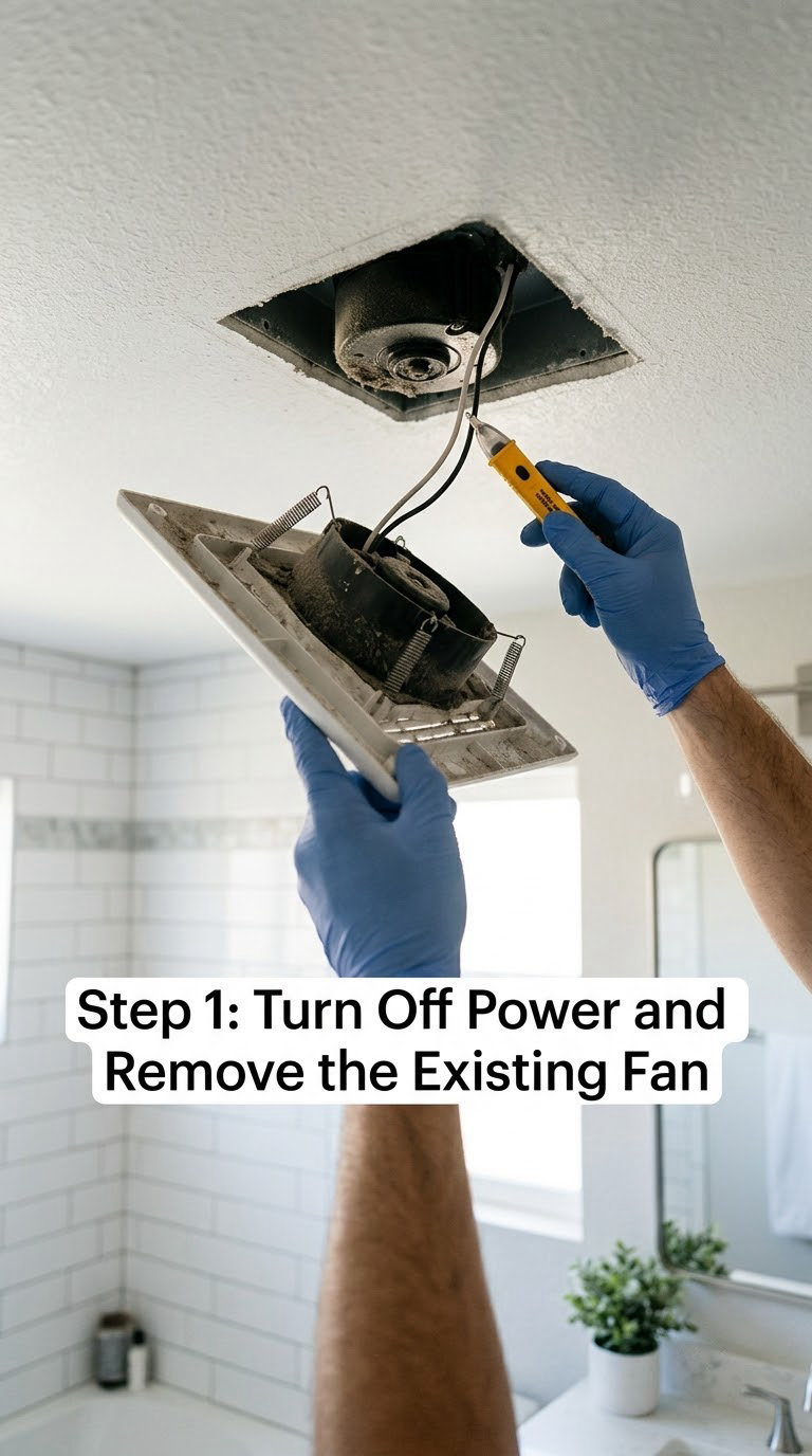 Step 1: Turn Off Power and Remove the Existing Fan