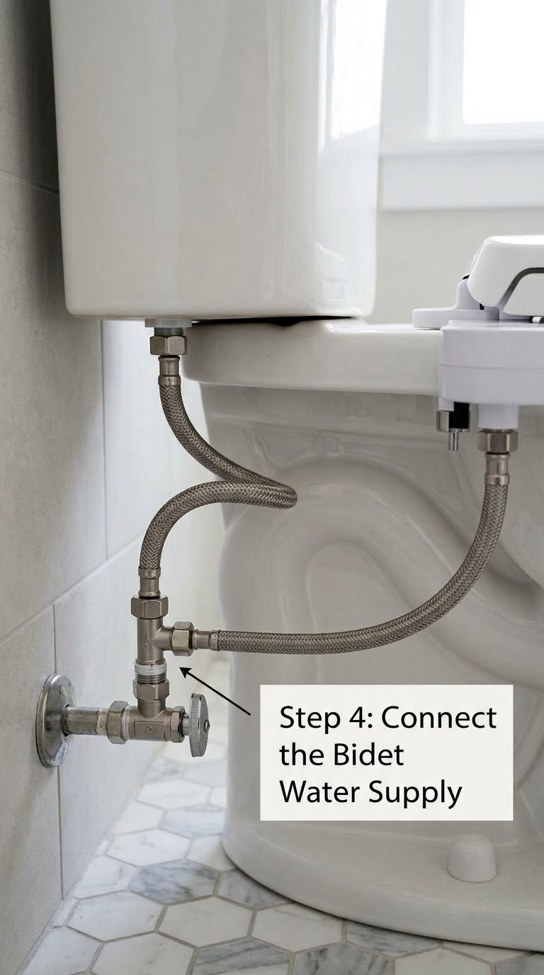 Step 4: Connect the Bidet Water Supply