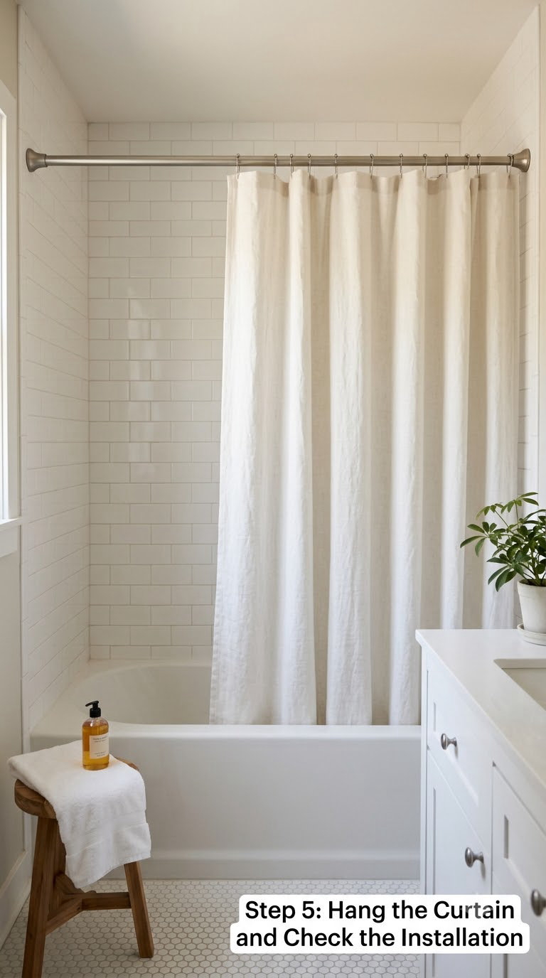 Step 5: Hang the Curtain and Check the Installation
