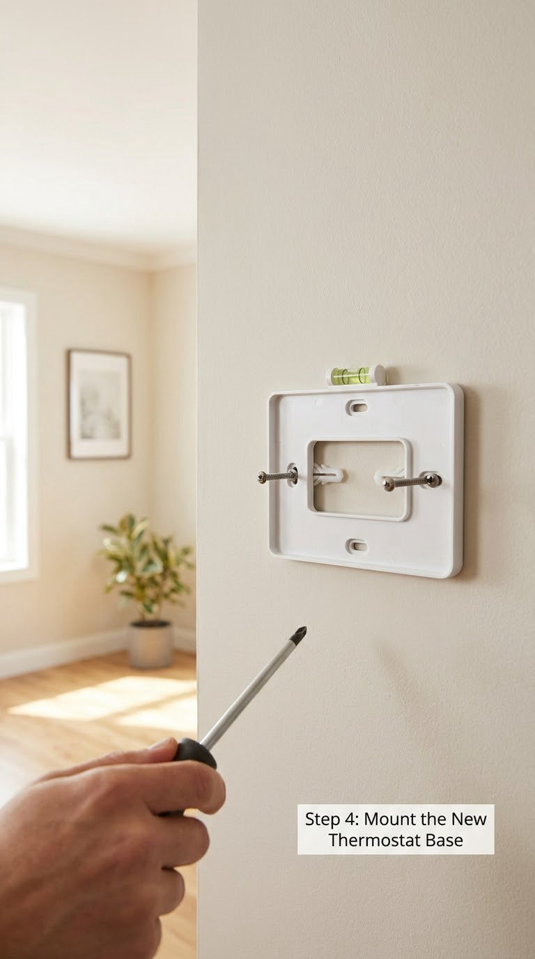 Step 4: Mount the New Thermostat Base