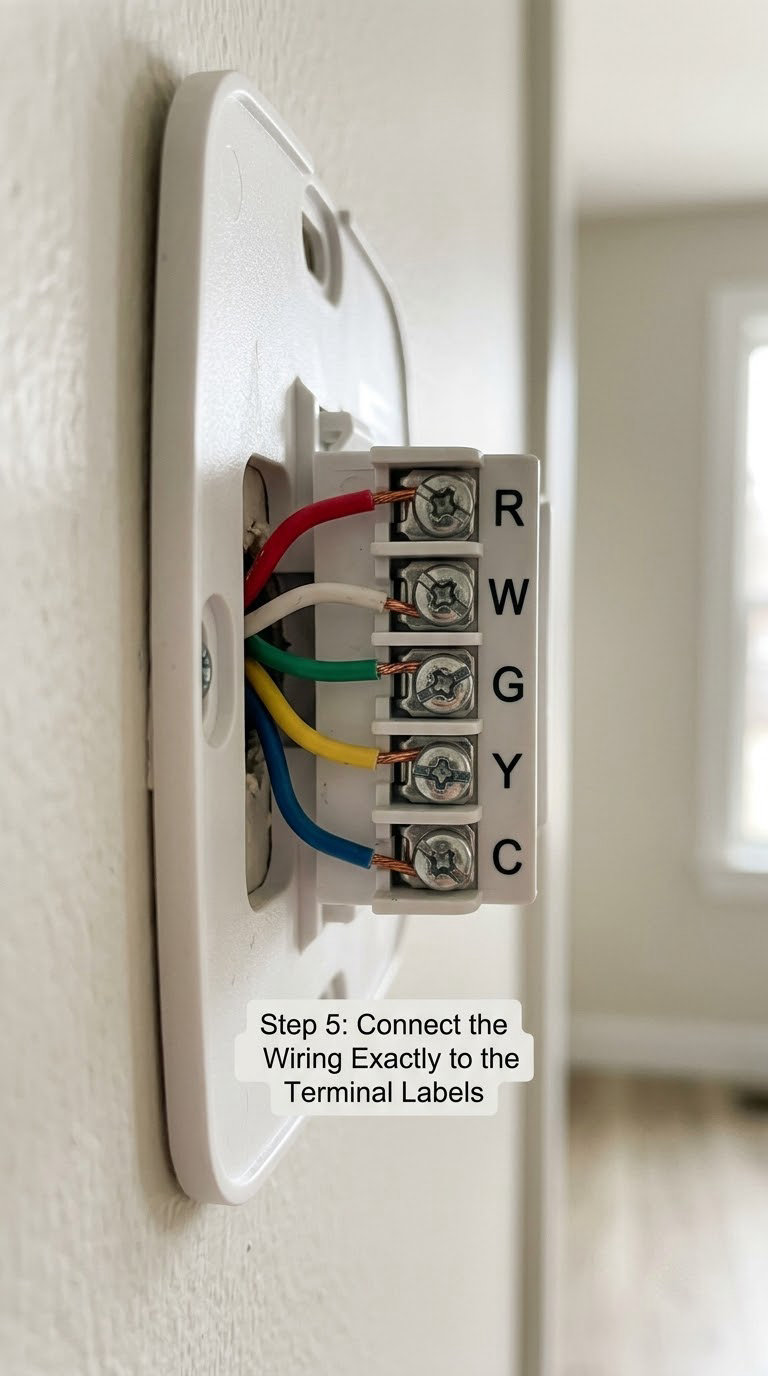Step 5: Connect the Wiring Exactly to the Terminal Labels