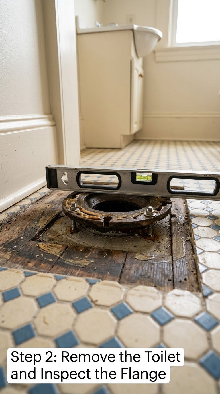Step 2: Remove the Toilet and Inspect the Flange
