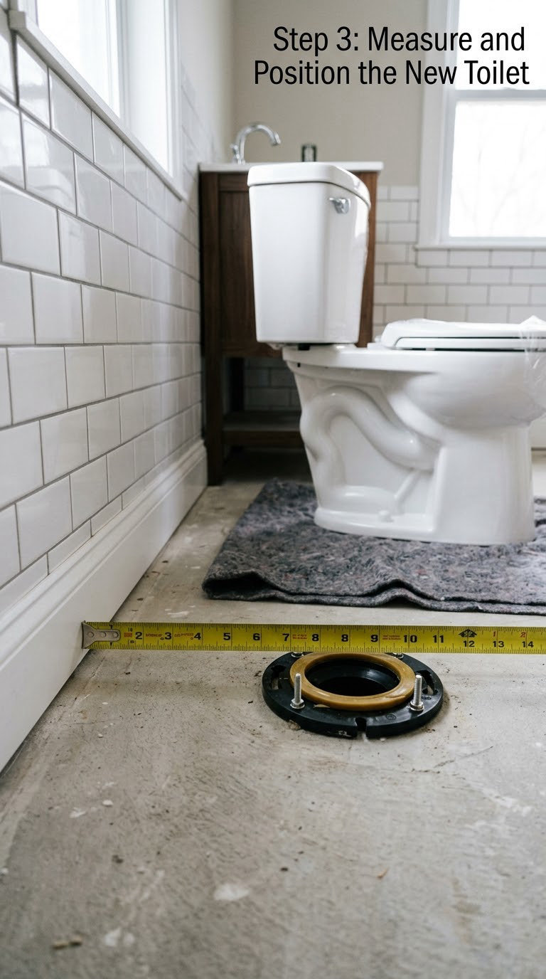 Step 3: Measure and Position the New Toilet