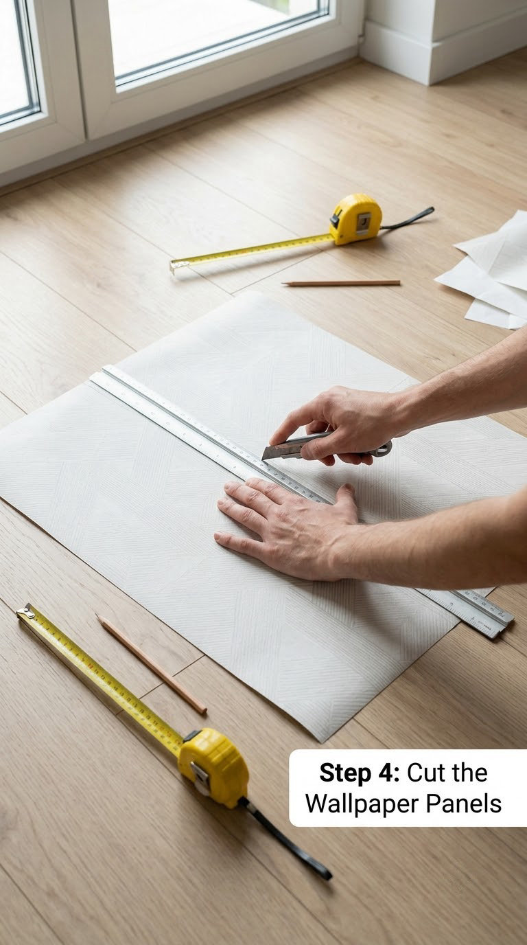 Step 4: Cut the Wallpaper Panels