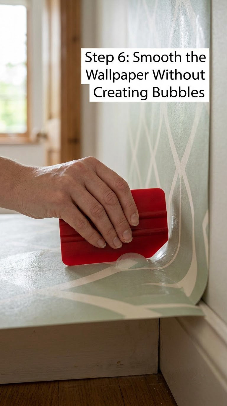 Step 6: Smooth the Wallpaper Without Creating Bubbles