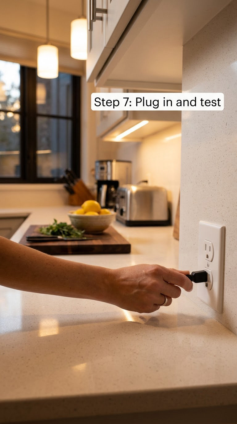 Step 7: Plug in and test