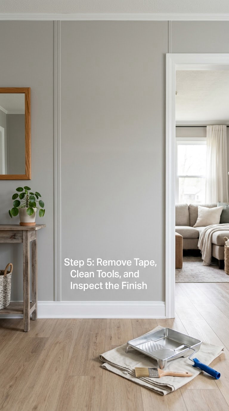 Step 5: Remove Tape, Clean Tools, and Inspect the Finish