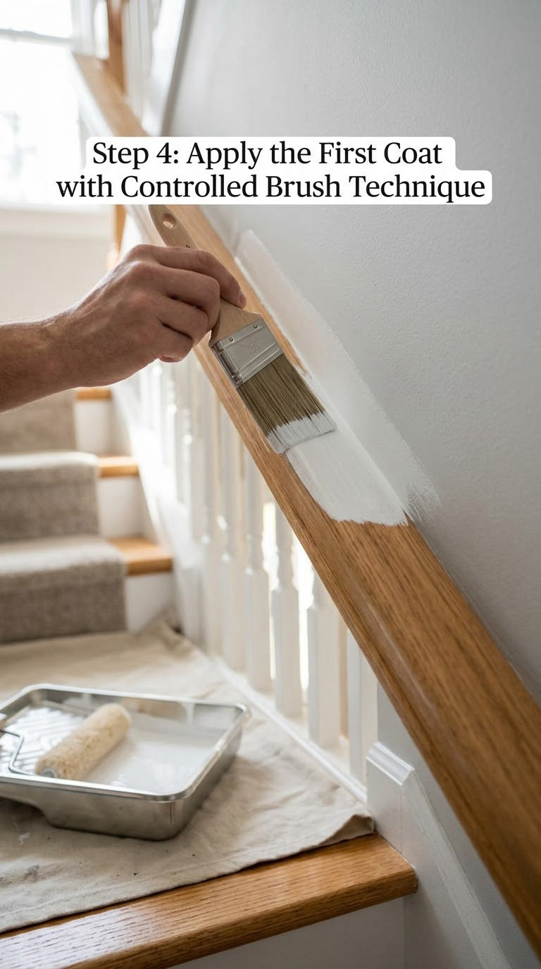 Step 4: Apply the First Coat with Controlled Brush Technique