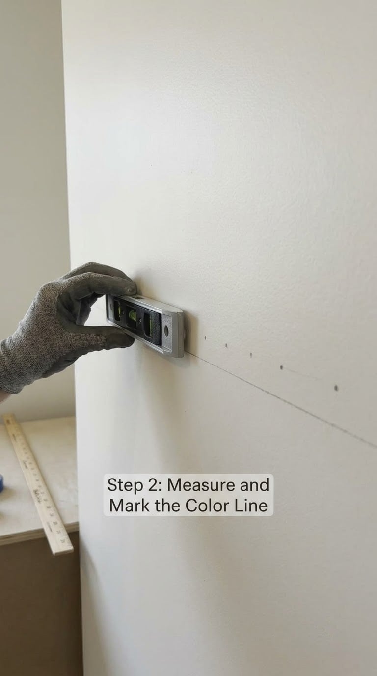 Step 2: Measure and Mark the Color Line