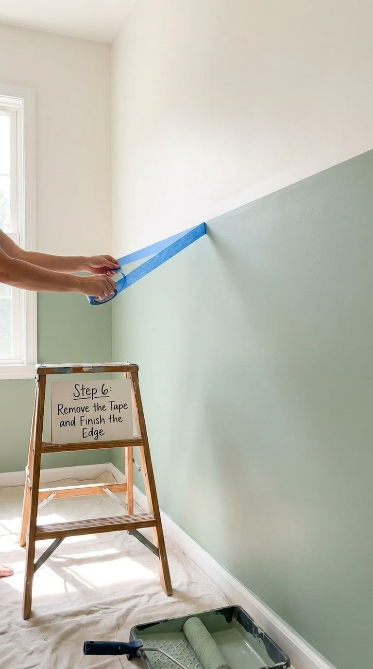 Step 6: Remove the Tape and Finish the Edge