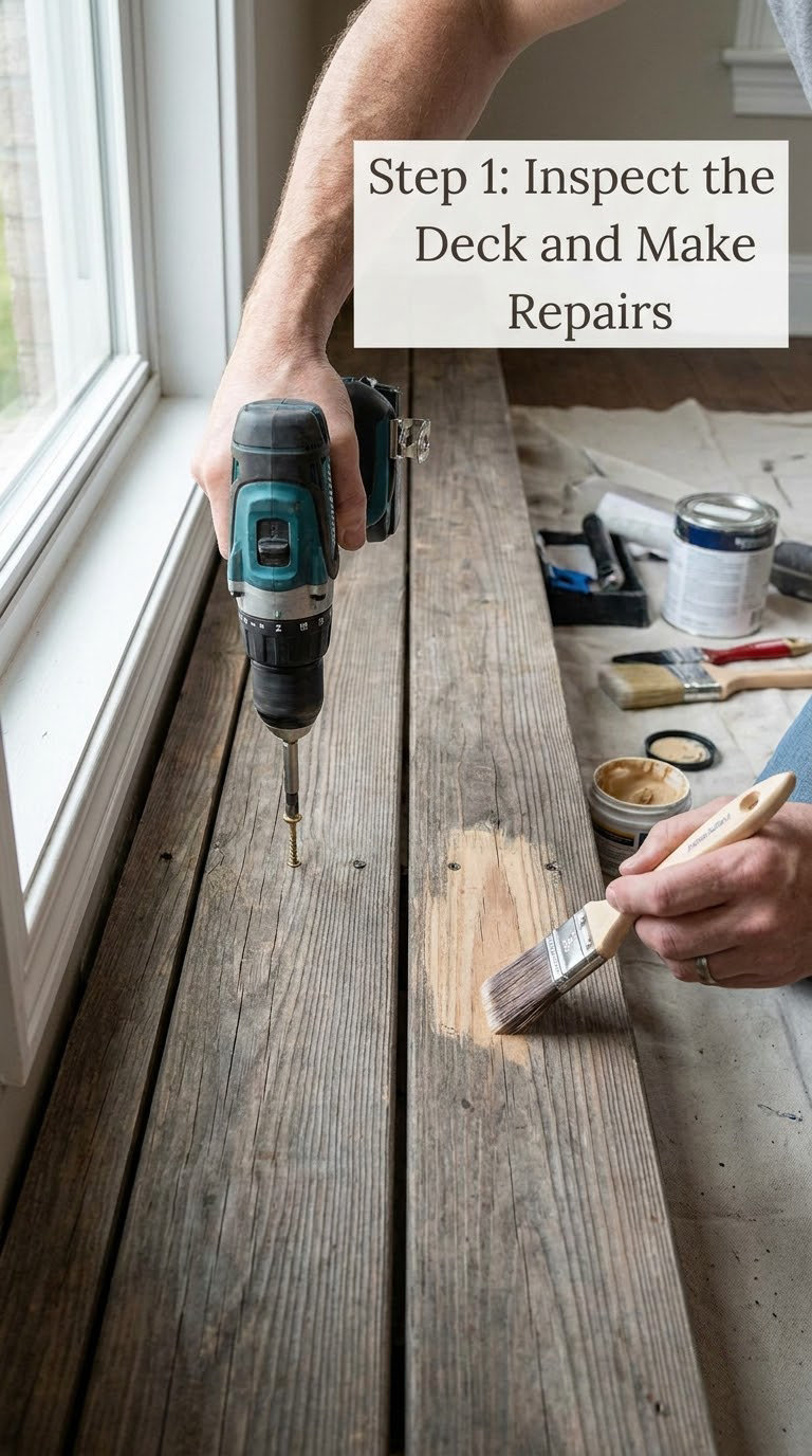 Step 1: Inspect the Deck and Make Repairs