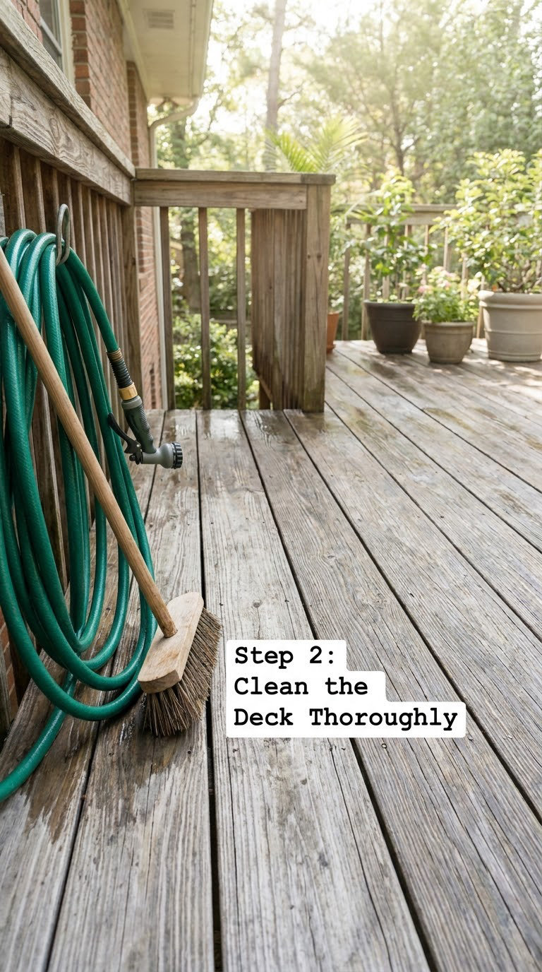 Step 2: Clean the Deck Thoroughly