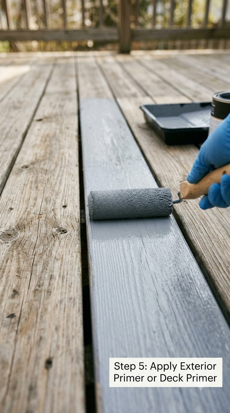 Step 5: Apply Exterior Primer or Deck Primer