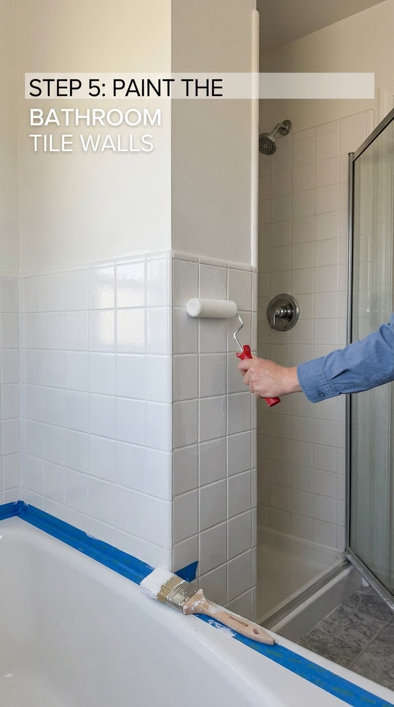 Step 5: Paint the Bathroom Tile Walls