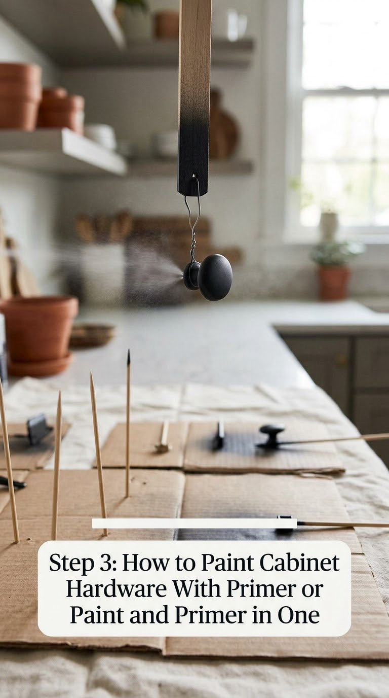 Step 3: How to Paint Cabinet Hardware With Primer or Paint and Primer in One