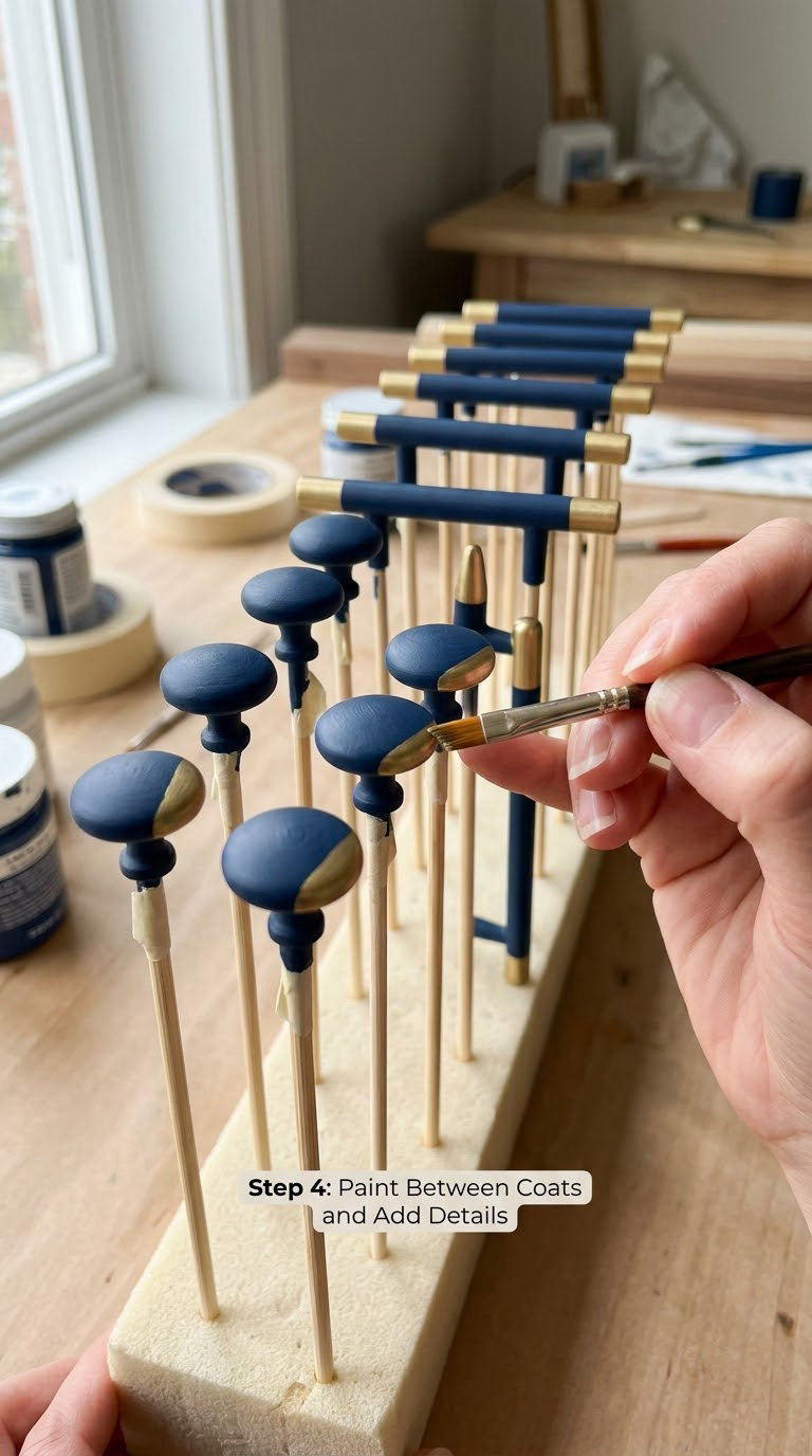 Step 4: Paint Between Coats and Add Details
