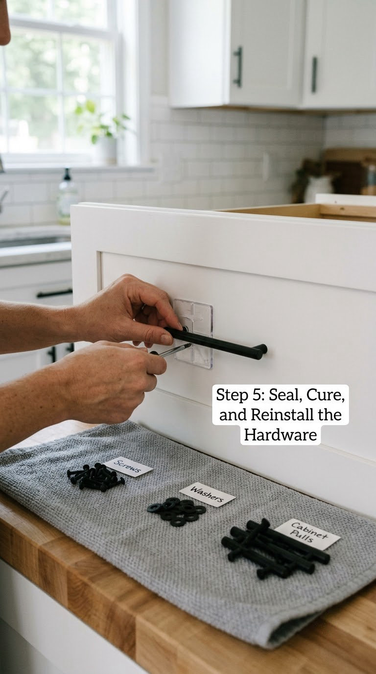 Step 5: Seal, Cure, and Reinstall the Hardware