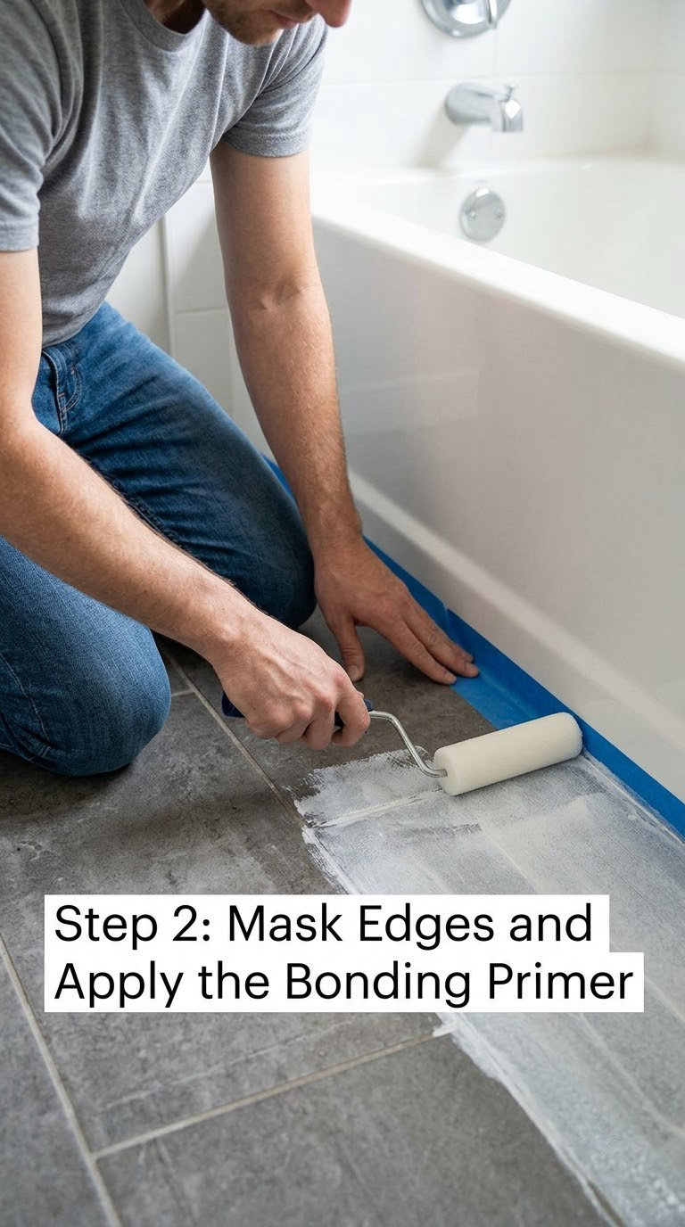 Step 2: Mask Edges and Apply the Bonding Primer