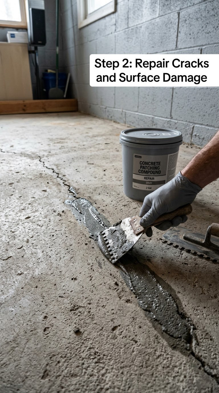 Step 2: Repair Cracks and Surface Damage