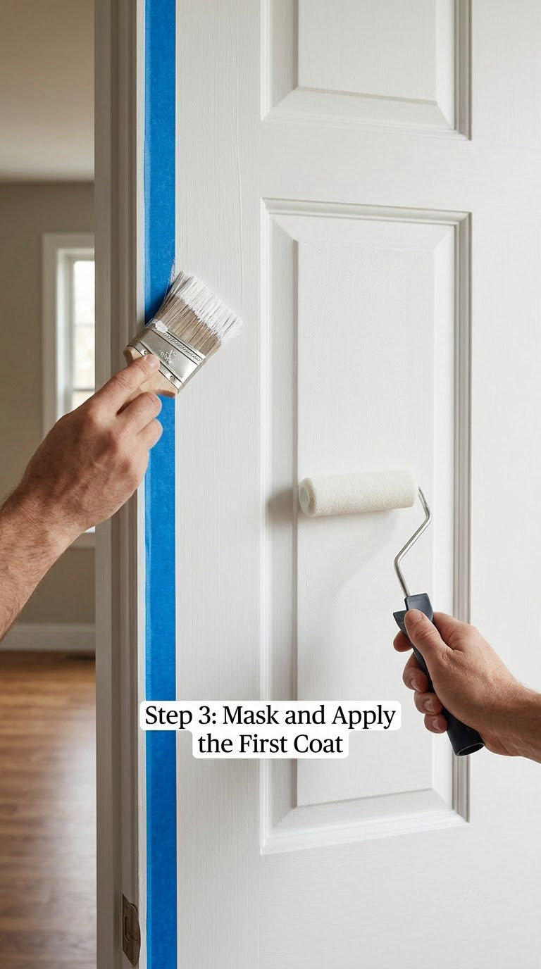 Step 3: Mask and Apply the First Coat