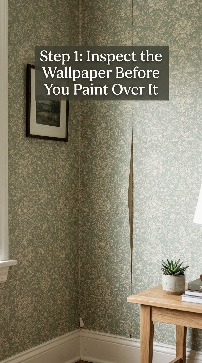 Step 1: Inspect the Wallpaper Before You Paint Over It