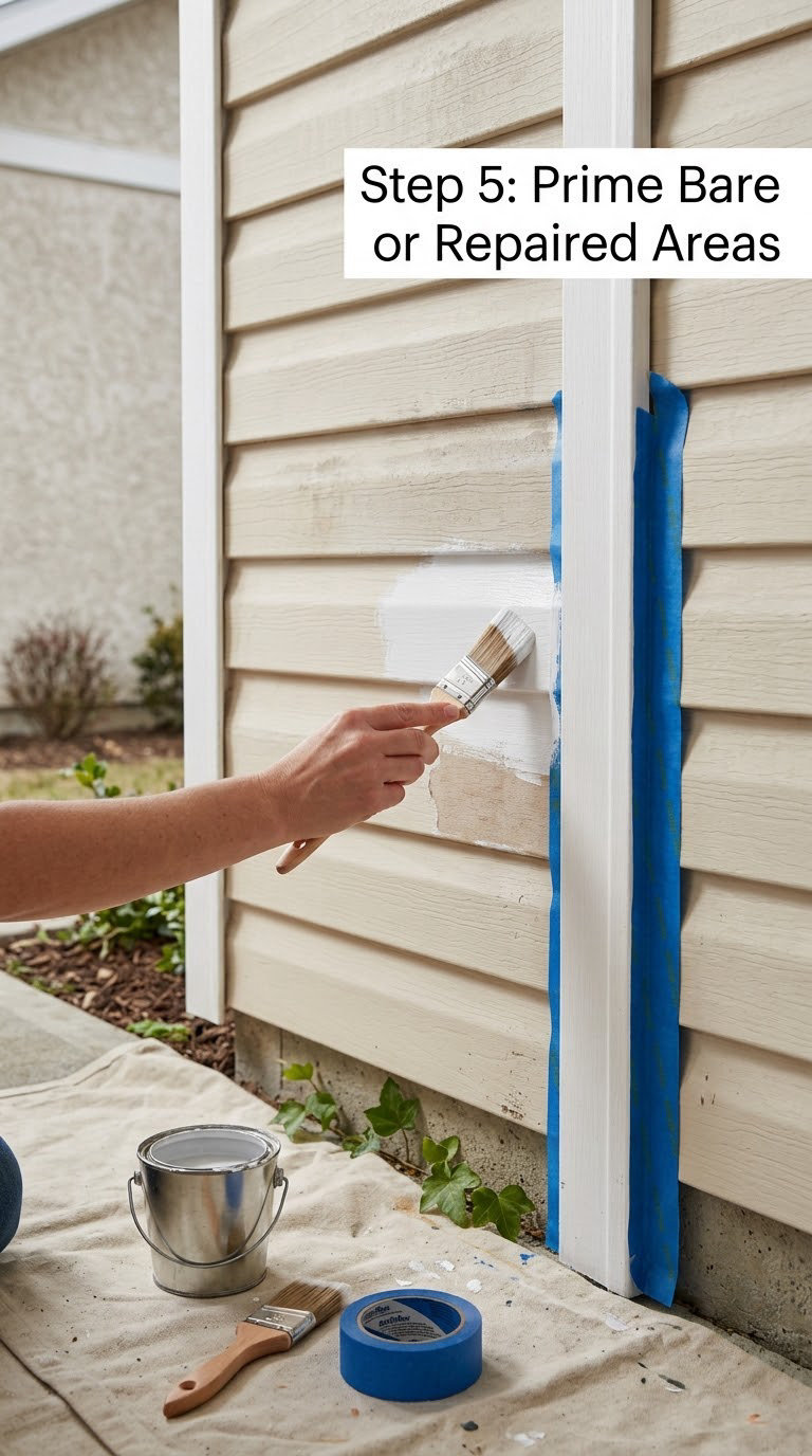 Step 5: Prime Bare or Repaired Areas