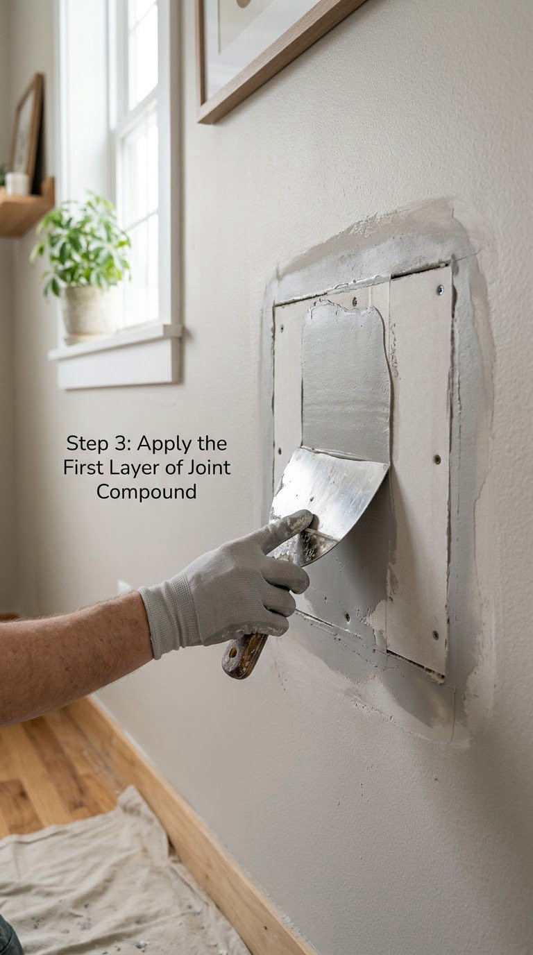 Step 3: Apply the First Layer of Joint Compound