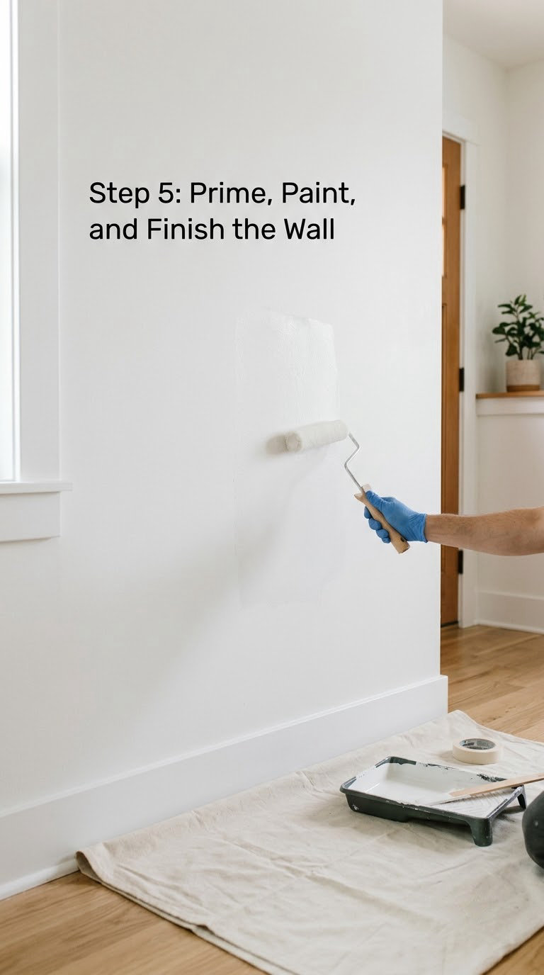 Step 5: Prime, Paint, and Finish the Wall