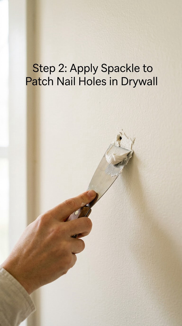 Step 2: Apply Spackle to Patch Nail Holes in Drywall