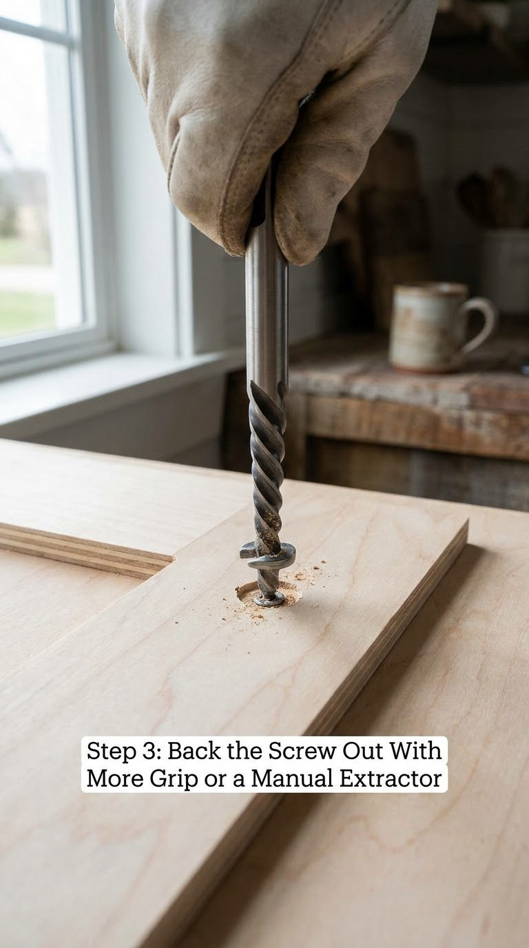 Step 3: Back the Screw Out With More Grip or a Manual Extractor