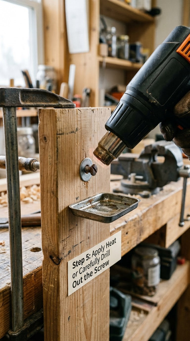 Step 5: Apply Heat or Carefully Drill Out the Screw