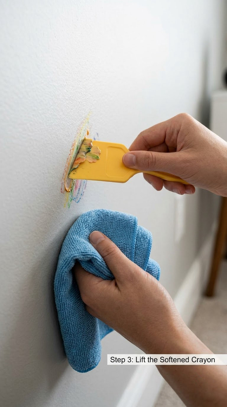 Step 3: Lift the Softened Crayon