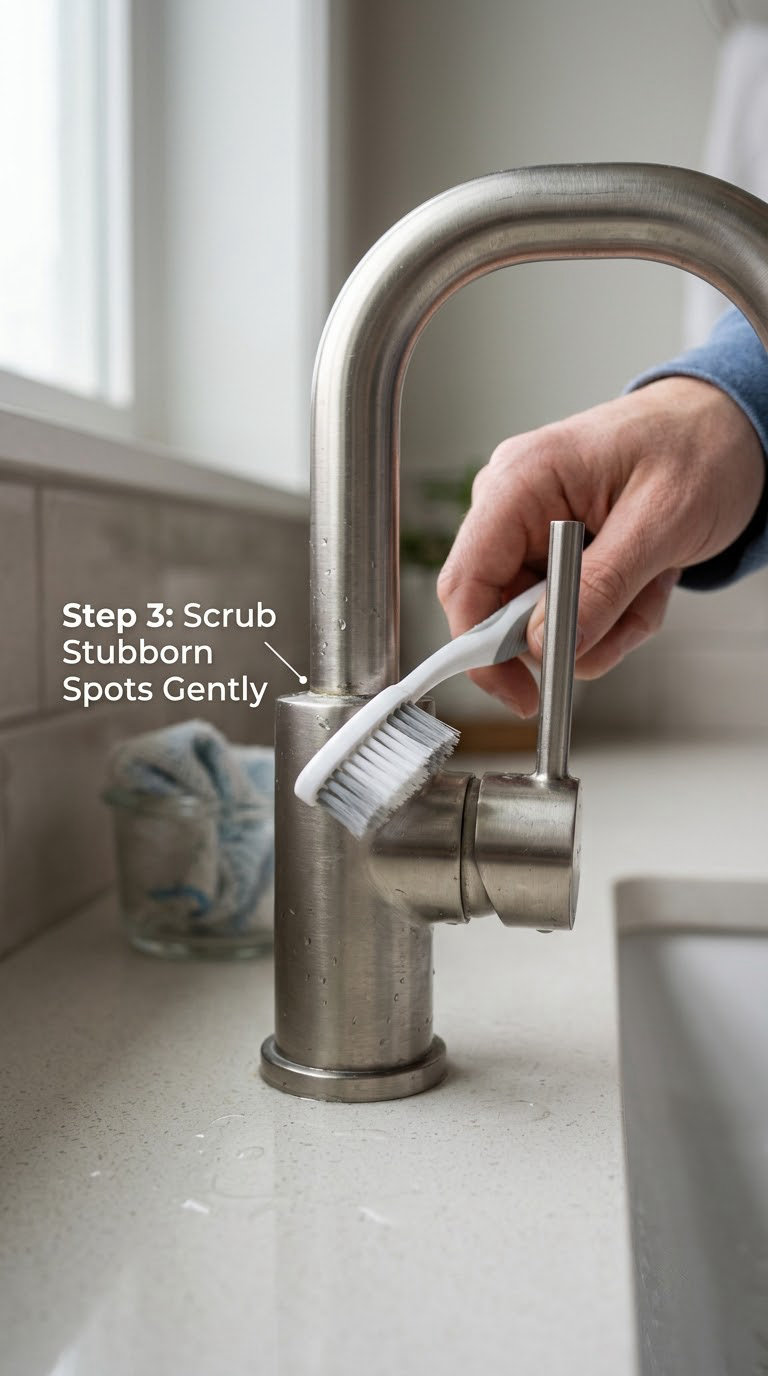 Step 3: Scrub Stubborn Spots Gently