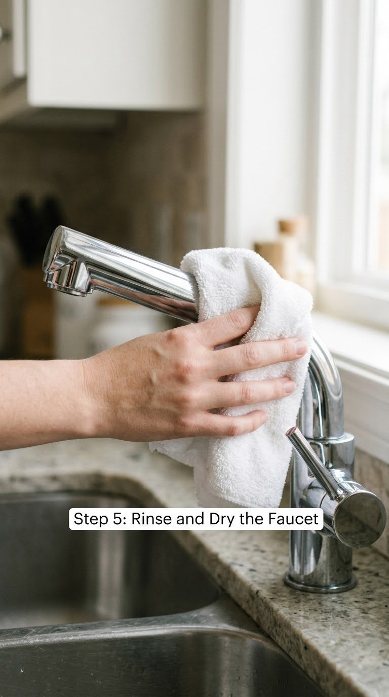 Step 5: Rinse and Dry the Faucet