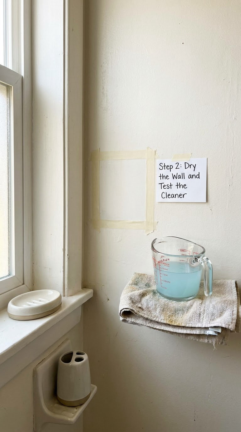 Step 2: Dry the Wall and Test the Cleaner