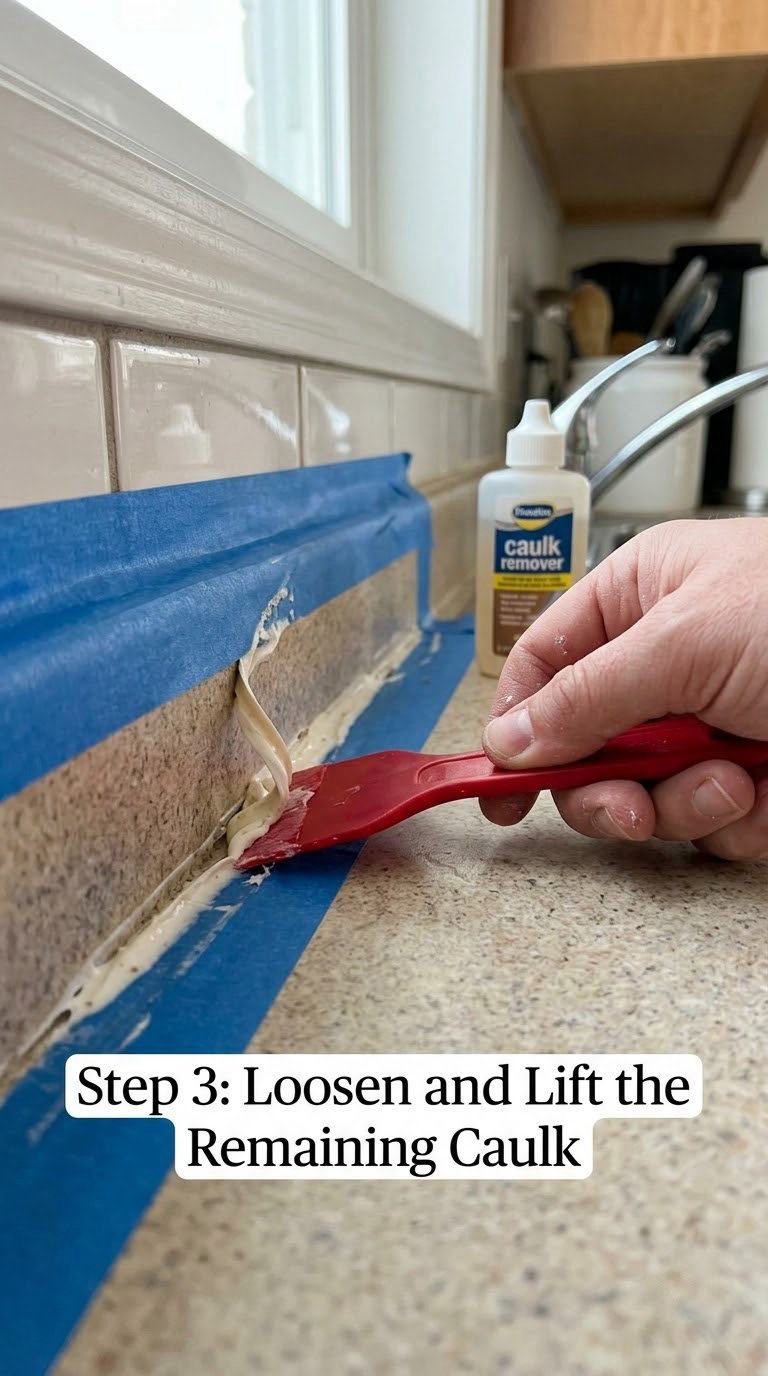 Step 3: Loosen and Lift the Remaining Caulk