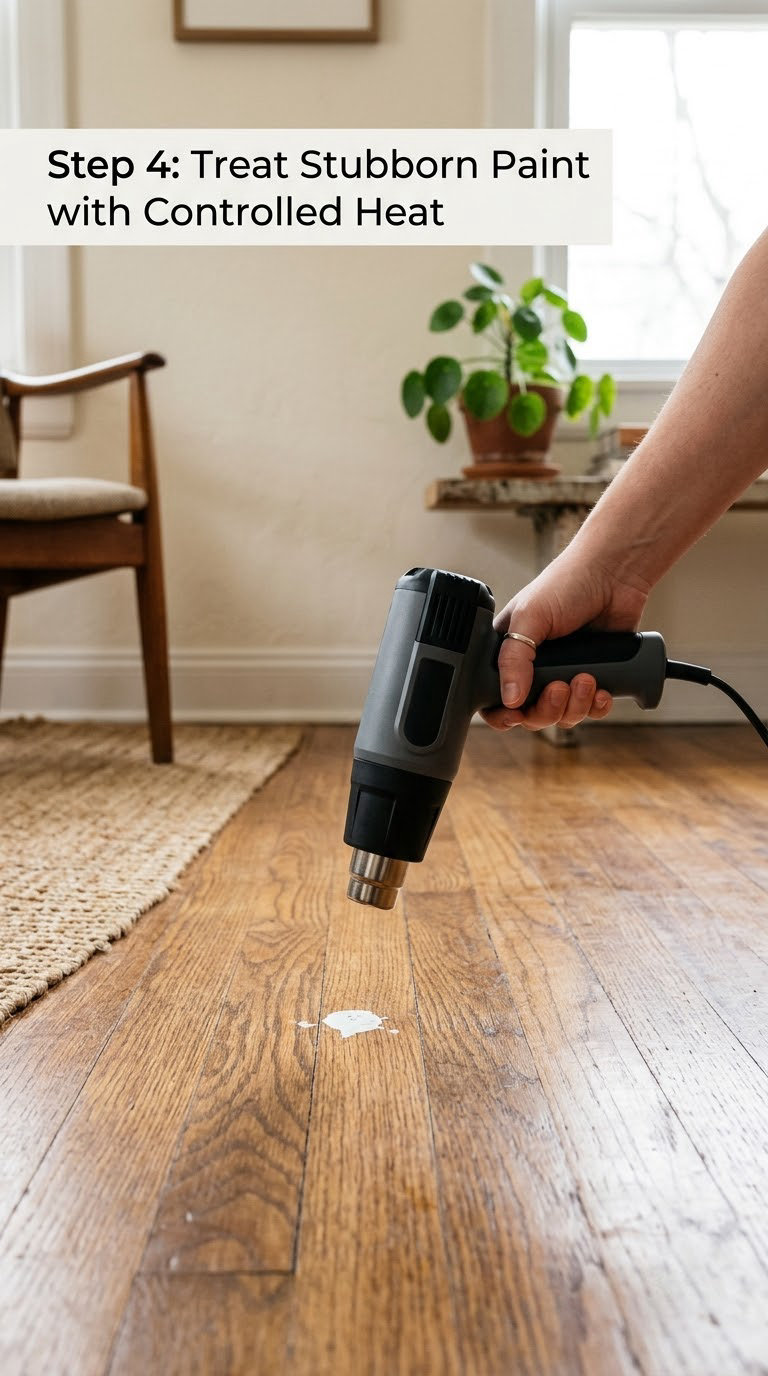 Step 4: Treat Stubborn Paint with Controlled Heat