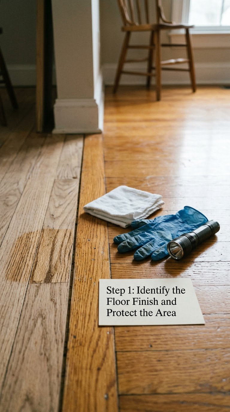 Step 1: Identify the Floor Finish and Protect the Area